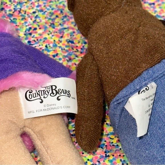 Vintage Disney The Country Bears  McDonald's Happy Meal Toys Plush Set of 3 - Picture 7 of 10